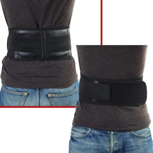 Adjustable Tourmaline Self heating Magnetic Therapy Waist Belt Lumbar Support Back Waist Support Brace Double Banded 2