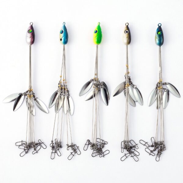 Bassdash Umbrella Fishing lure Rig 5 Arms Alabama Rig Head Swimming Bait Bass Fishing Group Lure 2