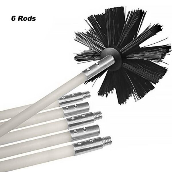 Bendable Long nylon wire Chimney Brush Flexible Dryer Pipe Inner Wall Cleaning Kit Includes 6 Flexible 3