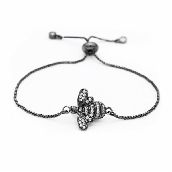 Cute Cubic Zirconia Bee Charm Bracelets for Women Gold Chain Crystal Bracelet Adjustable Animal Femme Jewelry 4.jpg 640x640 4
