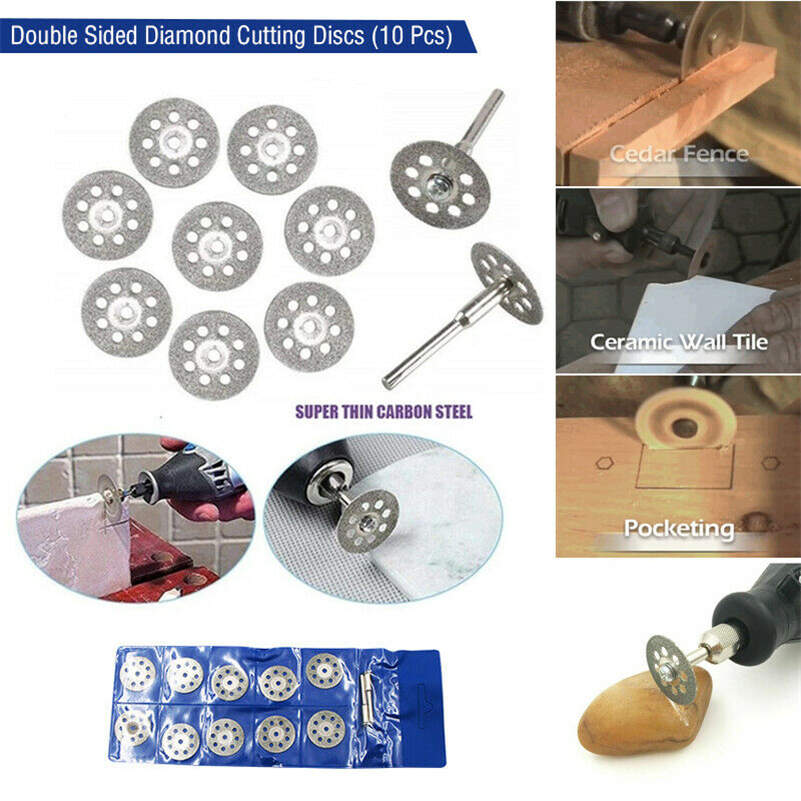 10PCS Double Sided Diamond Cutting Discs Set Tool Replacement Super