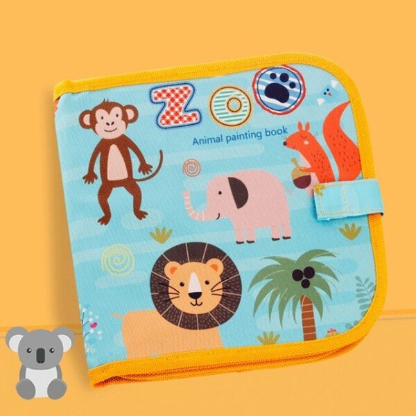 Drawing board kids Portable drawing set for kid Soft Graffiti Erasable Drawing Animal Picture Book DIY 3.jpg 640x640 3