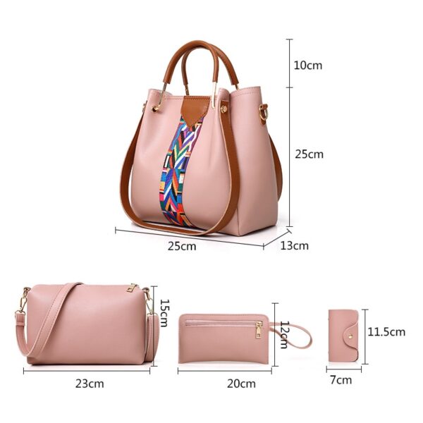Fashion Women s Handbags 4 Pcs set Composite Bags Handbag Women Shoulder Bags Female Totes Large 5