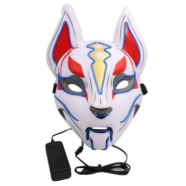 Halloween Fox Glow Mask Masquerade Party Adult Cosplay Mask Cat Face Led Carnival Night Dress Masks 5