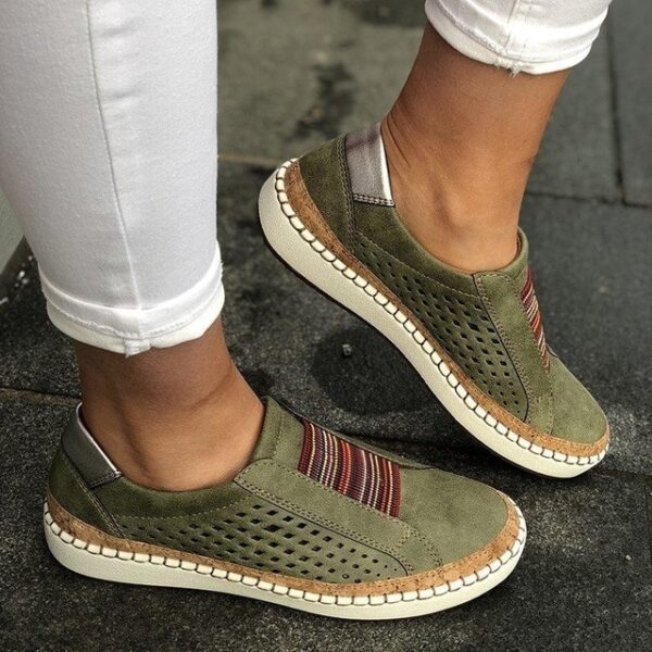 Hollow Out Women s Shoes Hand stitched Striped Breathable Elastic Band Retro Casual Flat Suitable for 2.jpg 640x640 2
