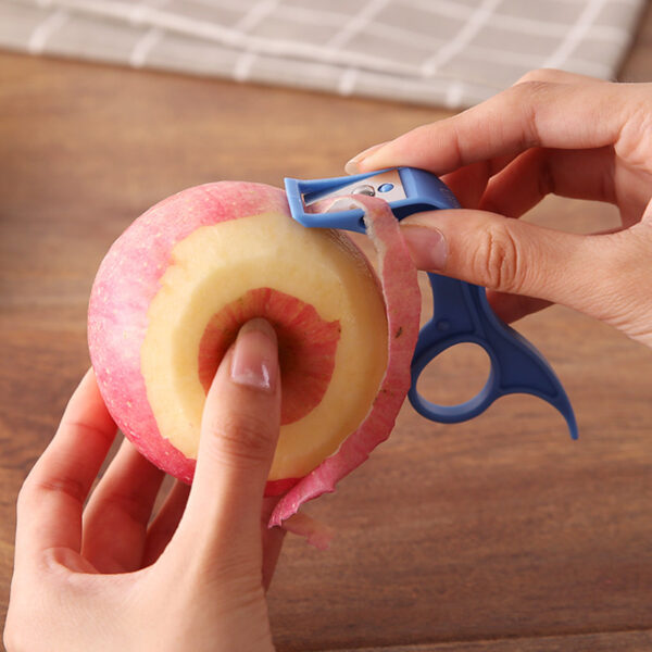 Mini Apple Pear Peeler Zester med skarp bladskræller til frugt køkken tilbehør gul lyserød blå 1