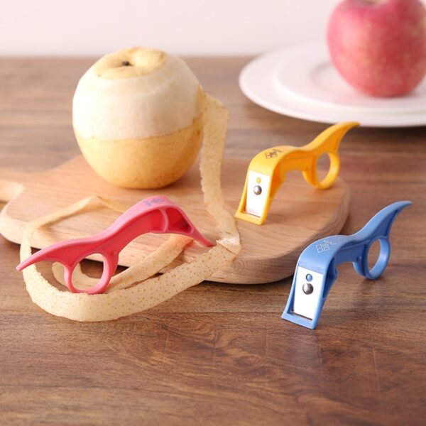 迷你蘋果梨削皮器 Zester 帶鋒利刀片削皮器適用於水果廚房配件黃色粉色藍色