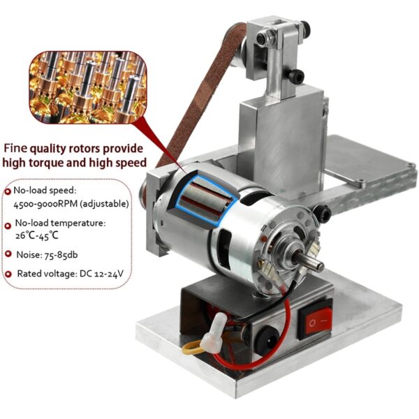 Multifunctional Grinder Mini Electric Belt Sander Diy Polishing Grinding Machine Cutter Edges Sharpener Belt Grinder Sanding 4