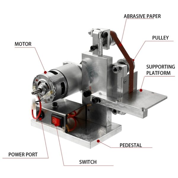 Multifunctional Grinder Mini Electric Belt Sander Diy Polishing Grinding Machine Cutter Edges Sharpener Belt Grinder Sanding 5