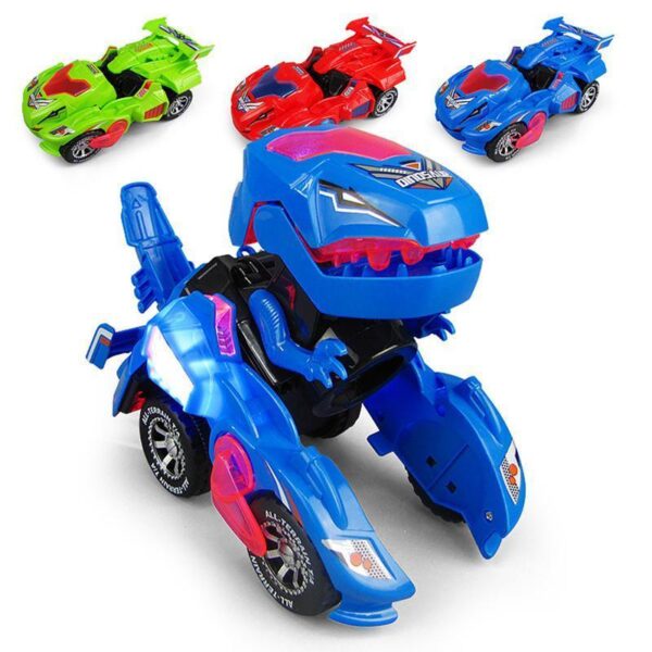 New Dinosaur Transformed Electric Toy Car General Wheeled Robot Refitting Car Children s Gift Lamp 1