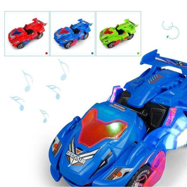 New Dinosaur Transformed Electric Toy Car General Wheeled Robot Refitting Car Children s Gift Lamp 2