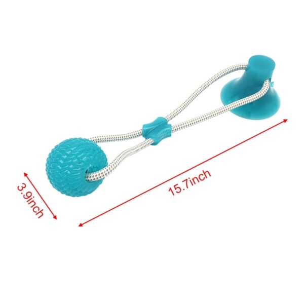 Pet Supplies Self playing Rubber Ball Toy With Suction Cup Dog Interactive Molar Chew Toy Teeth 4