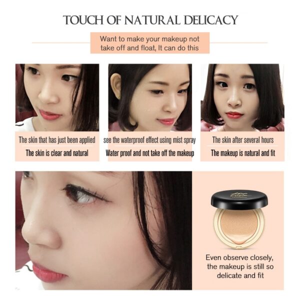 ROREC Air cushion BB Cream Isolation bb Nude Concealer Liquid Foundation Primer Cover Pores Face CC 3