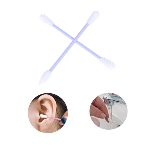 Reusable Cotton Swab Q Tip Cosmetic Cotton Buds Washable Ear Sticks Silicone Swabs For Washing Cleaning 5
