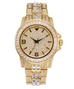 TOPGRILLZ ICED OUT Baguette Watch Quartz Gold HIP HOP Wrist Watches With Micro pave CZ Stainless.jpg 640x640