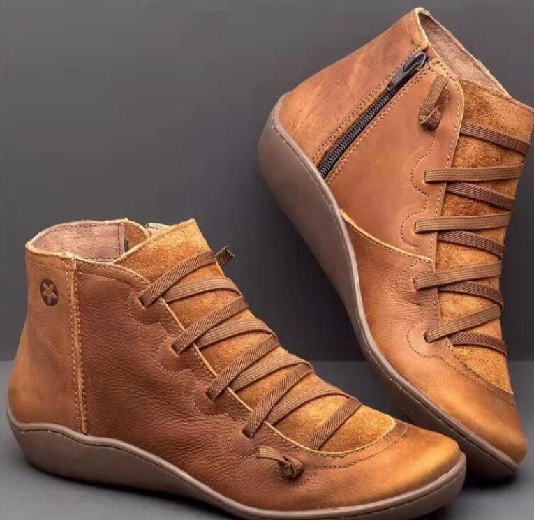 flat heel boots ladies