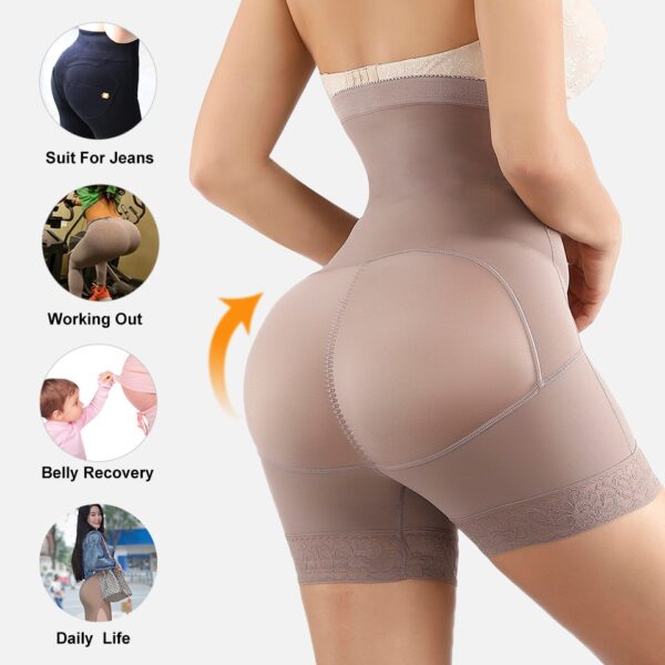 YUMDO High Waist Sexy Butt Lifter Women Control Panties Belly Recovery Compression Butt Lifter Slimming Underwear 4