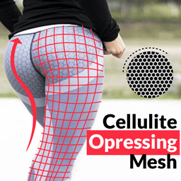 , Anti-Cellulite Mesh Pattern Leggings