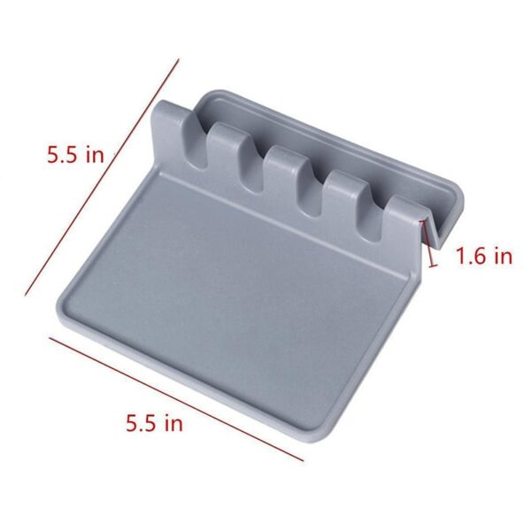 1 PCs Kitchen Cooking Tools Kitchen Silicone PP Spoon Rest Utensil Spatula Holder Heat Resistant 5