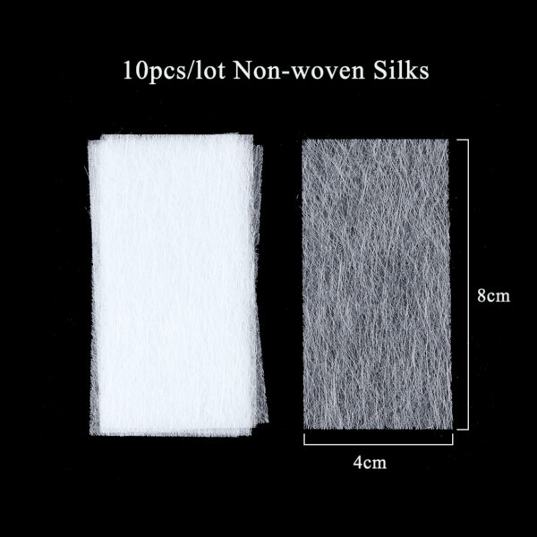 10pcs Silk Fiberglass para sa Nail Extension Form Non Woven Silks UV Gel Building Fiber French Acrylic 1