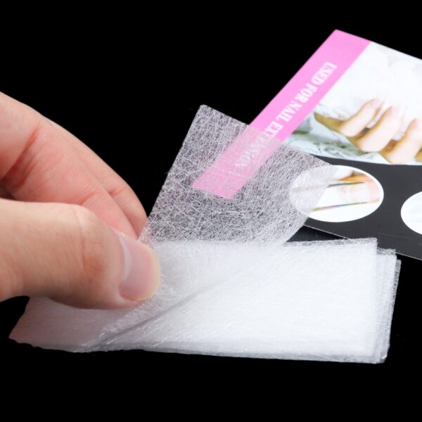 10pcs Silk Fiberglass para sa Nail Extension Form Non Woven Silks UV Gel Building Fiber French Acrylic 4