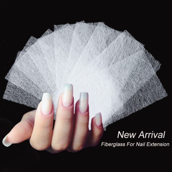 10pcs Silk Fiberglass para sa Nail Extension Form Non Woven Silks UV Gel Building Fiber French Acrylic 5