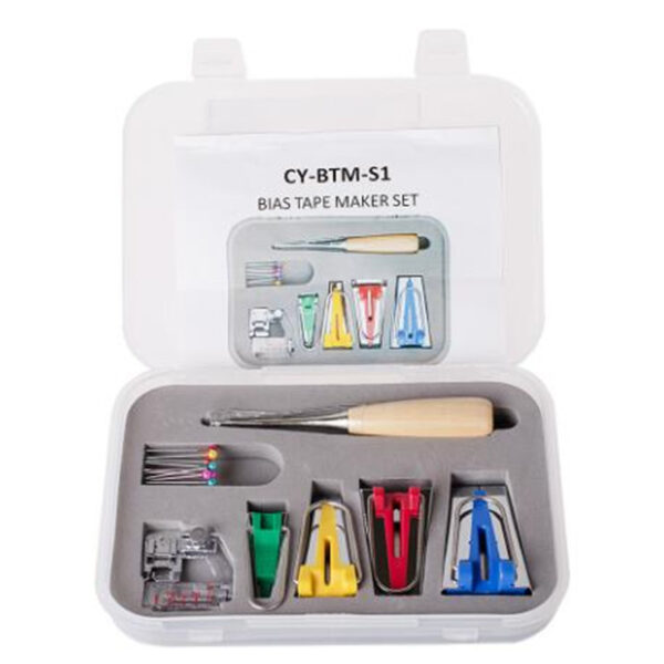 16 Pcs Sewing tools Fabric Bias Tape Maker Kit for Sewing Quilting Awl and Adjustable Binder 3