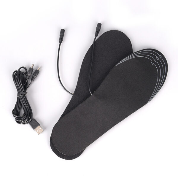 1Pair USB Heated Insoles Rechargeable Electric Battery Warmer Shoes Heater Winter Keep Warm Electrically Thermal Insole 1