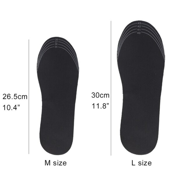 1Pair Insoles Téite USB Ceallraí Leictreach In-ath-mhuirearaithe Bróga Níos Teo Téitheoir Geimhridh Coinnigh Te Insole Teirmeach Leictreach 5