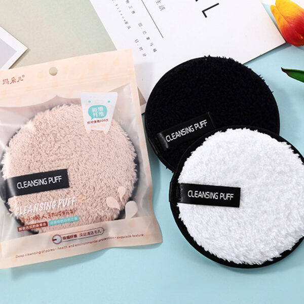 Ceapanna Spúinse Glan 1pcs Microfiber Smidiú Facial Remover Puff Ag Glanadh Aghaidh Tuáille Cadás In-athúsáidte Sraith Dhúbailte 1