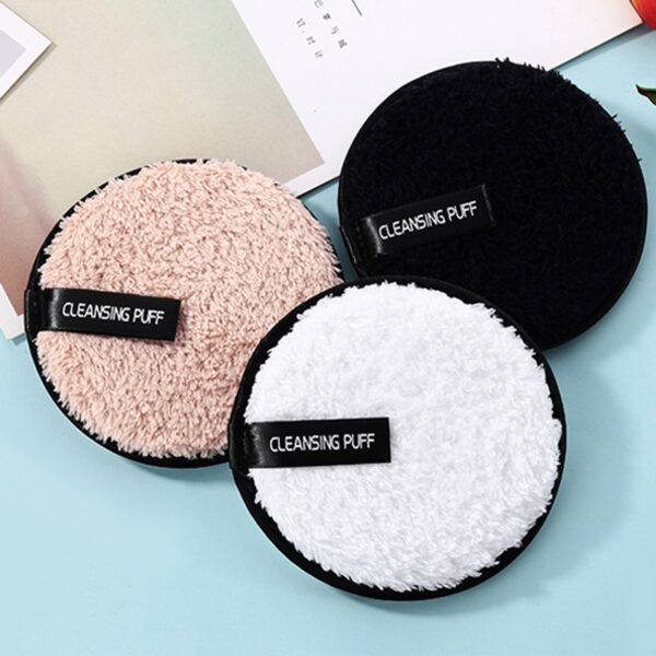 1pcs Microfiber Clean Sponge Pads Facial Makeup Remover Puff Face Cleansing Towel Reusable Cotton Double Layer 2