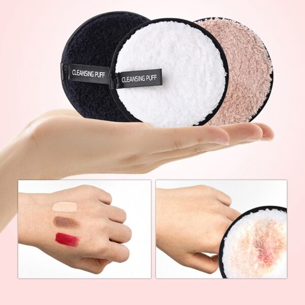 1pcs Microfiber Clean Sponge Pads Facial Makeup Remover Puff Face Cleansing Towel Reusable Cotton Double Layer