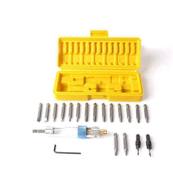 20pcs Half Time Drill High Speed Screwdriver Kit of Half Time Drill High Speed 20bits Drill 2 1