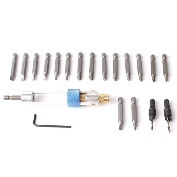 20pcs Half Time Drill High Speed Screwdriver Kit of Half Time Drill High Speed 20bits Drill 3 1