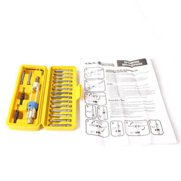 20pcs Half Time Drill High Speed Screwdriver Kit of Half Time Drill High Speed 20bits Drill 4 1