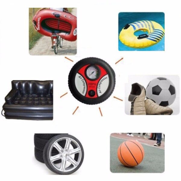 260PSI Portable Mini Car Inflatable Pump Air Compressor Tire Auto Tire Pump Electric Inflating Machine DC12V 2