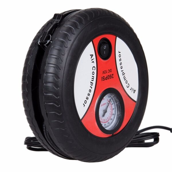 260PSI Portable Mini Car Inflatable Pump Air Compressor Tire Auto Tire Pump Electric Inflating Machine DC12V 3