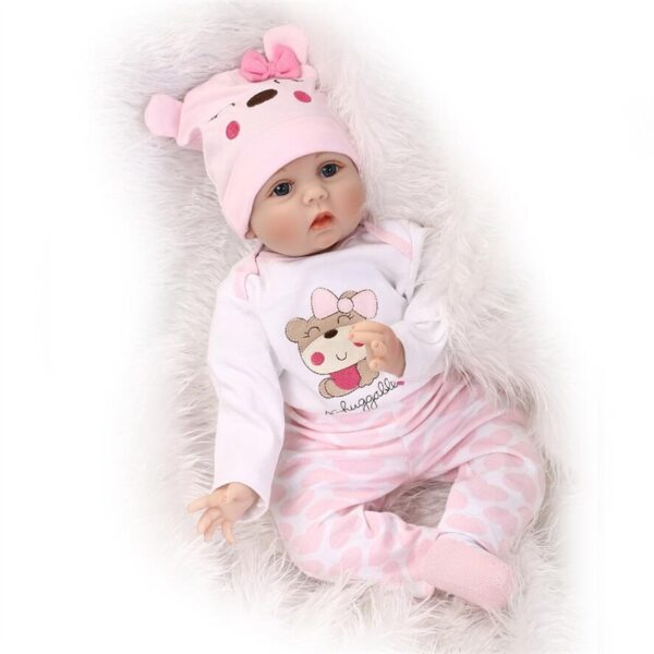 40cm 55cm Newborn Reborn Baby Dolls and dolls colthes Silicone Babies playmate Doll gifts For kids 3