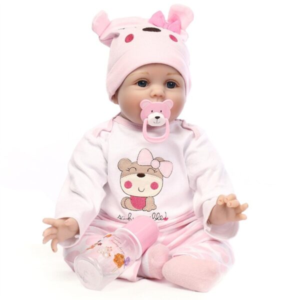 40cm 55cm Newborn Reborn Baby Dolls and dolls colthes Silicone Babies playmate Doll gifts For kids