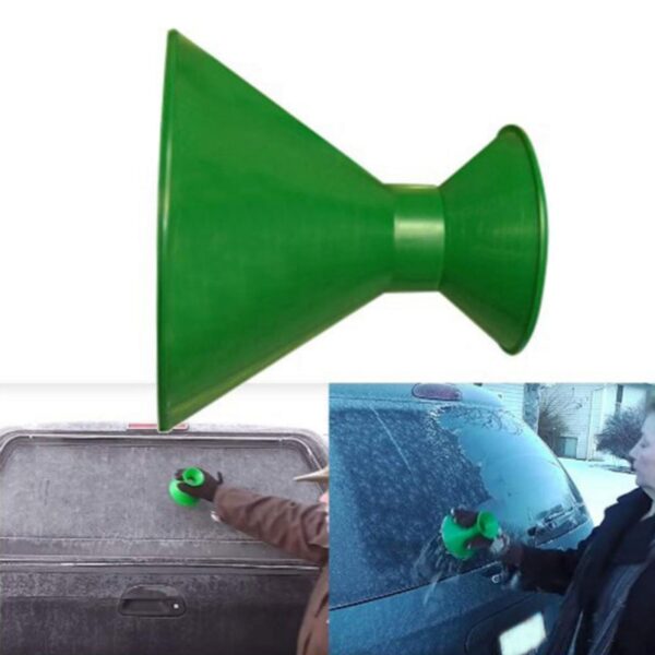 Auto Car Magic Window Windshield Car Ice Scraper Shaped Funnel Snow Remover Deicer Cone Deicing Tool 4