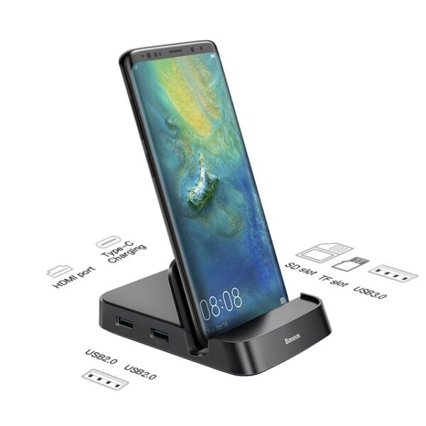 I-Baseus USB Uhlobo lwe-HUB yesiKhululo sokuDokisha se-Samsung S10 S9 Dex Pad Station USB C 1.jpg 640x640 1