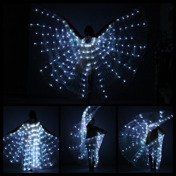 Belly Dance LED Isis Wings Colorful Popular Stage Performance Props Wings Props With Stick party gifts