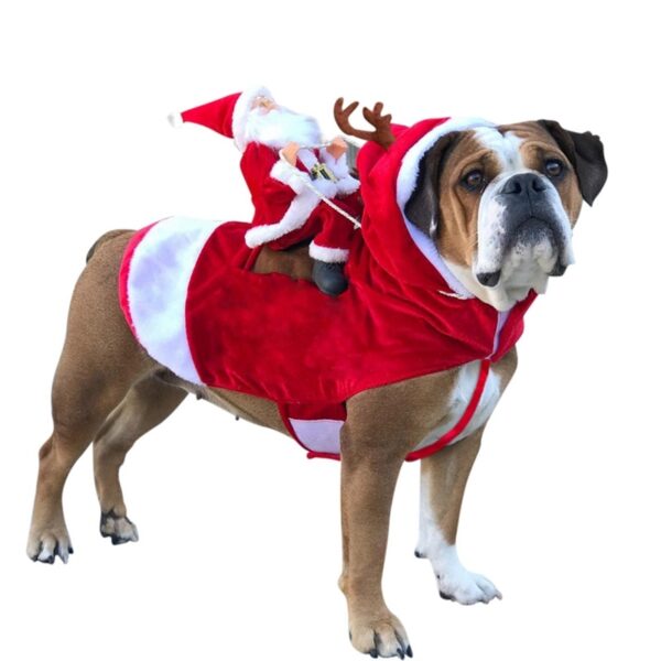 Christmas Dog Clothes Santa Dog Costumes Holiday Party Dressing up Clothing for Smal Medium Large Dogs 1