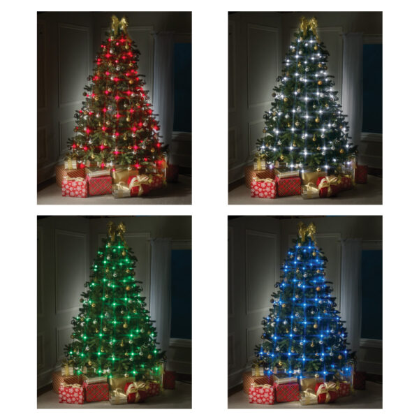 Árvore de natal dazzler led luzes da corda colorido mutável cintilante noite lâmpada casamento feriado ano novo jardim 4