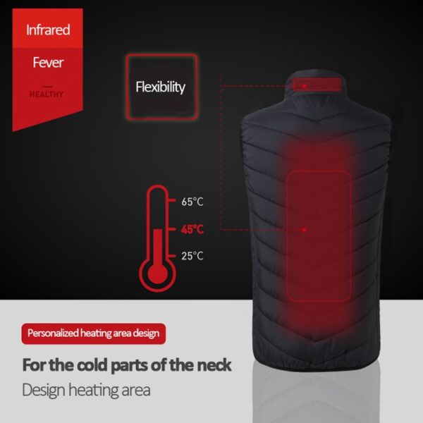 Electric Heated Vest Men Women Heating Waistcoat Thermal Warm Clothing Usb Heated Outdoor Vest Winter Heated 1