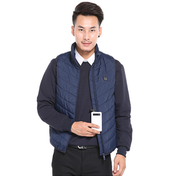 Electric Heated Vest Lalaki Babaye Pagpainit Waistcoat Thermal Warm Clothing Usb Heated Outdoor Vest Winter Heated 3