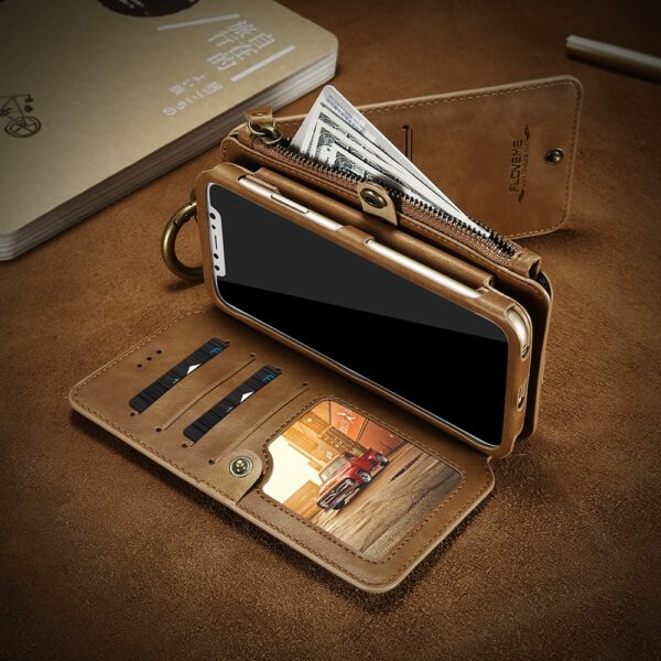 FLOVEME Luxury Retro Wallet Phone Case For iPhone 7 7 Plus XS MAX XR Leather Handbag 2