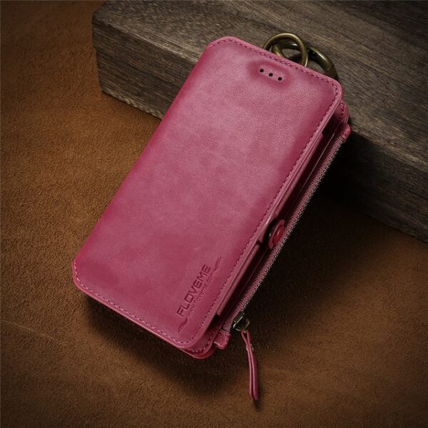 FLOVEME Luxury Retro Wallet Phone Case For iPhone 7 7 Plus XS MAX XR Leather Handbag 5.jpg 640x640 5