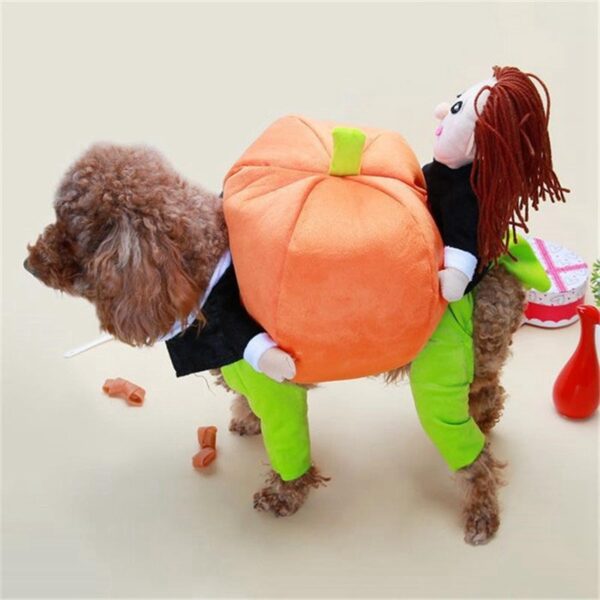 Funny Cosplay Pet Dog Costume Pumpkin Suit Halloween Clothes For Dogs Party Dressing Up Dog Clothing 1