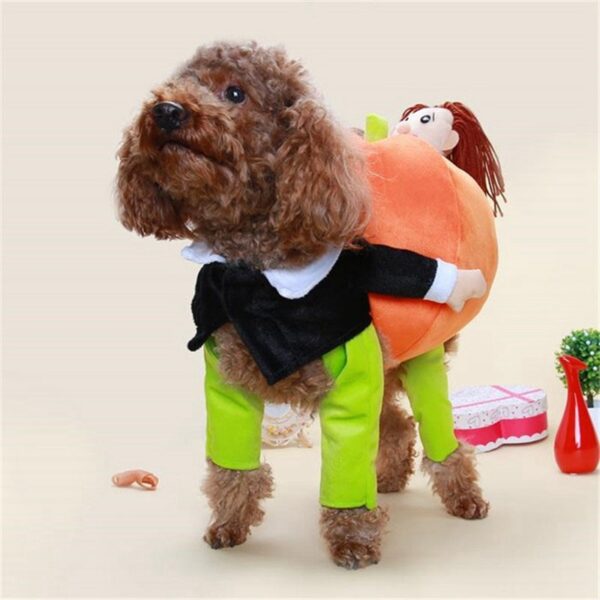 Funny Cosplay Pet Dog Costume Pumpkin Suit Halloween Clothes For Dogs Party Dressing Up Dog Clothing 2